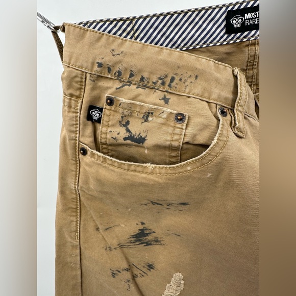 Mostly heard Rarely Seen Chino Khakis Distressed Pants 34x33 (X-1) - Picture 6 of 12
